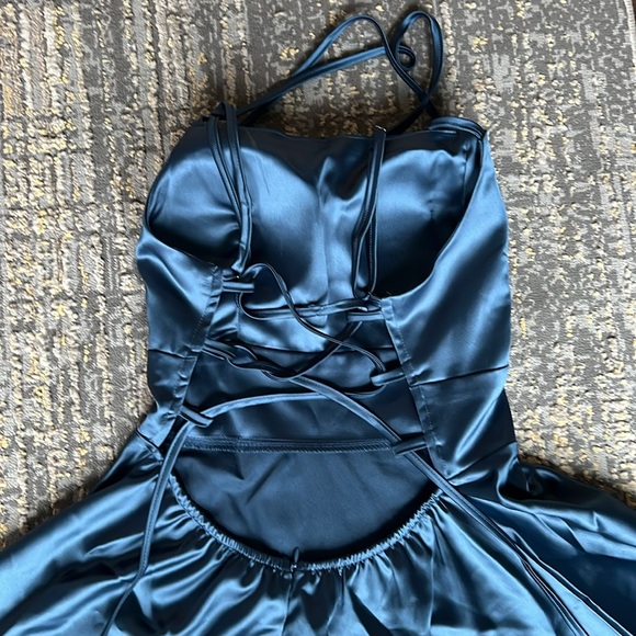 Dress size M for Prom or spring formal. Satin/poly. Photos don’t do justice. - Picture 3 of 5